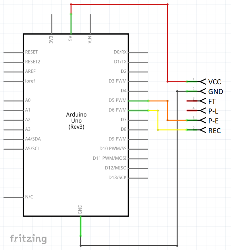 Schéma zapojení modulu nahrávání a přehrávání zvukového záznamu ISD1820