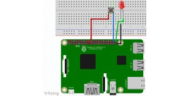 Raspberry Pi: Tlačítko a LED dioda