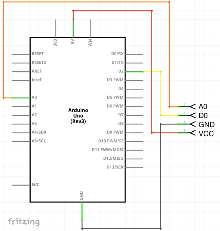 Schéma zapojení Infračerveného senzoru plamene