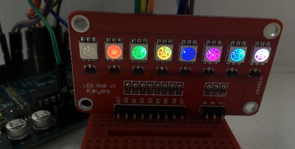 Ukázka funkce Arduino RGB LED modulu